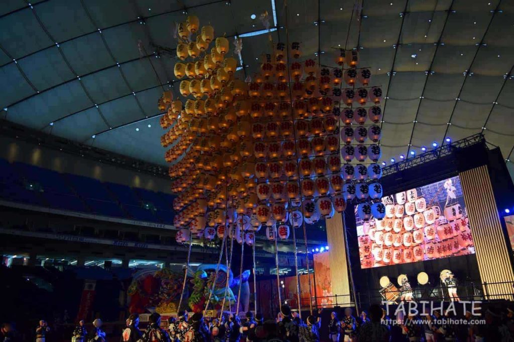 ふるさと祭り東京でみられる秋田竿燈まつりのようす4
