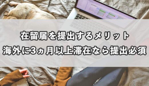 海外滞在3ヵ月以上なら在留届を提出しよう！オンラインでの提出方法も解説